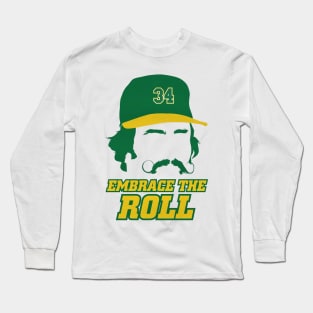 Rollie Fingers Oakland Silhouette Long Sleeve T-Shirt